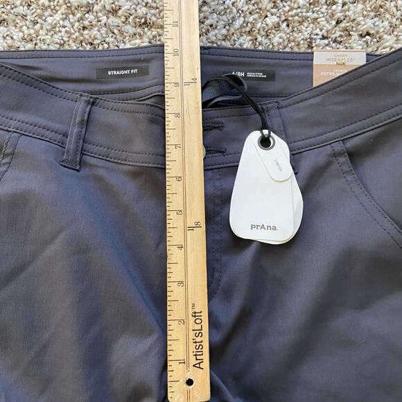 Prana Halle Straight Pant Women's 6 Short Coal Standard Fit Low Rise Stretch - Picture 10 of 13